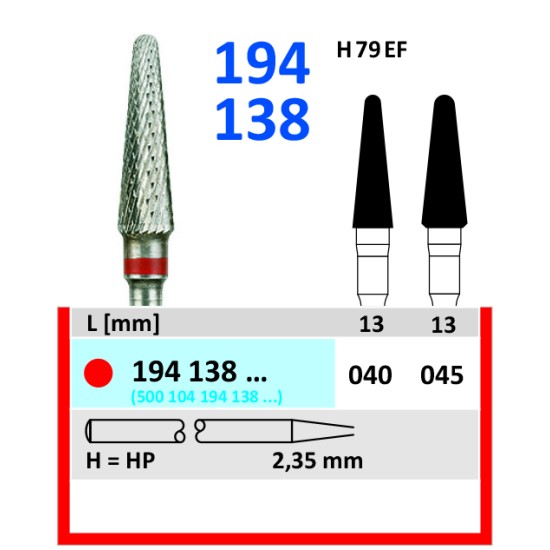 HORICO Burs - Tungsten Carbide Cutters - 194 138